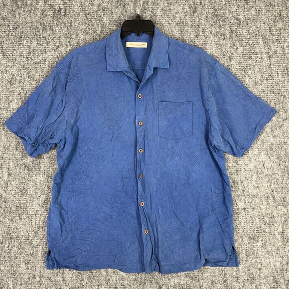TOMMY BAHAMA SHIRT MENS XL SILK HAWAIIAN RESORT CLUB BEACH CAMP CABANA LOUNGE - Picture 1 of 10